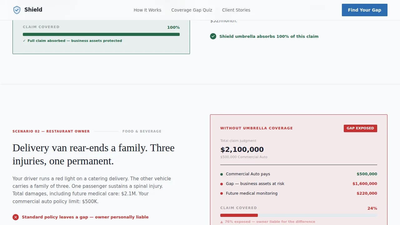 Small Business Owner Insurance Professional Website Template