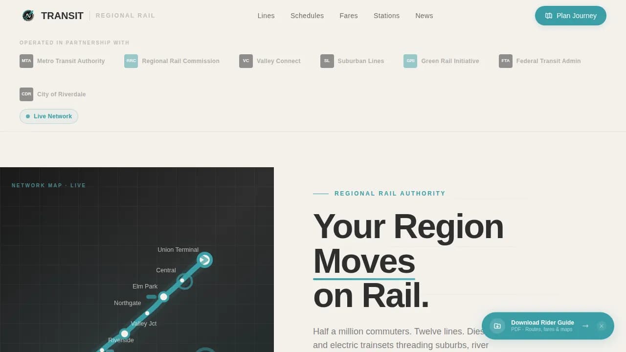 Public Transportation Professional Website Template