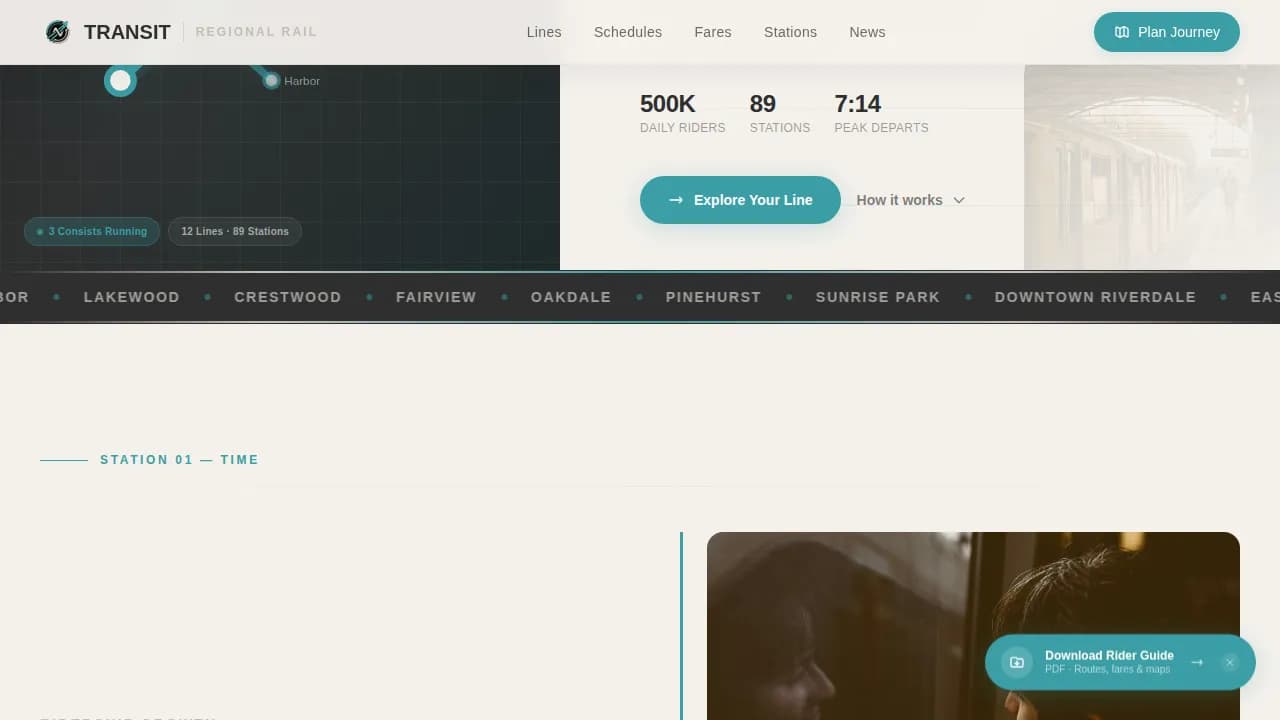 Public Transportation Professional Website Template