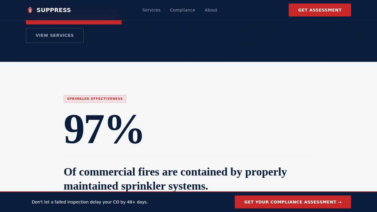 Fire Safety & Prevention Cost Calculator Website Template