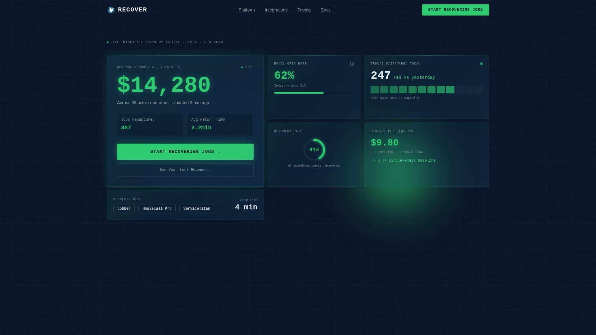 Recover - Powerful Homeservices Landing Page Template