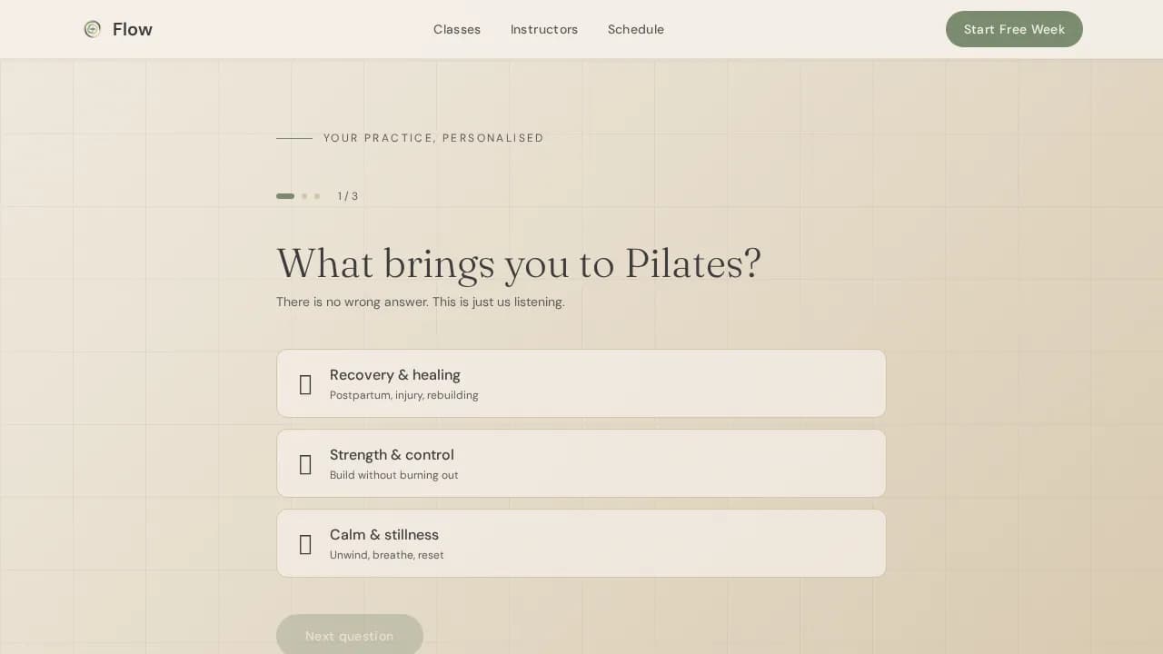 Pilates Fitness Professional Website Template