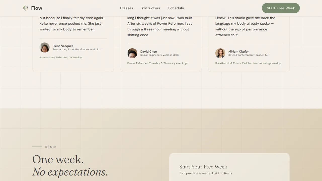 Pilates Fitness Professional Website Template