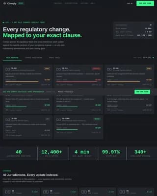RegTech Startup Pricing & Packages Website Template