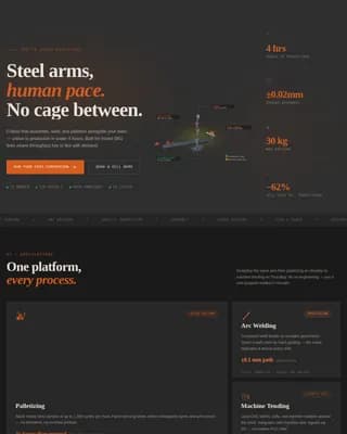Local Robotics & Automation Cost Estimator Website Template