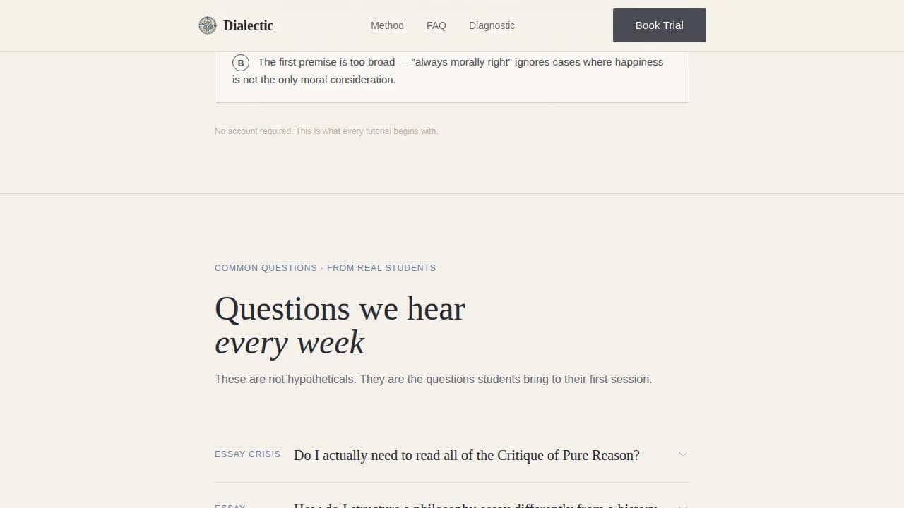 Philosophy Education Appointment Booking Website Template