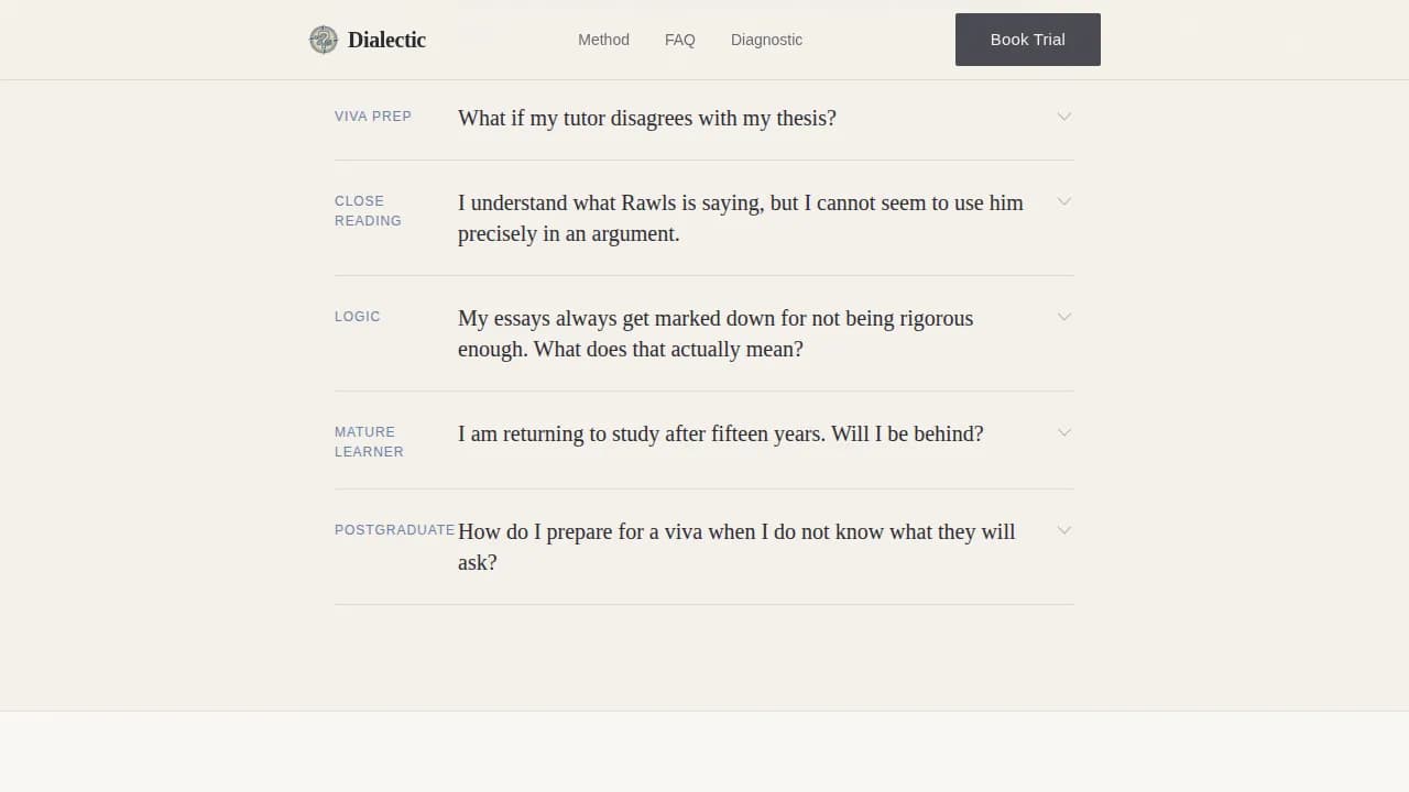Philosophy Education Appointment Booking Website Template