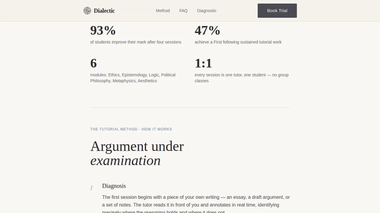 Philosophy Education Appointment Booking Website Template