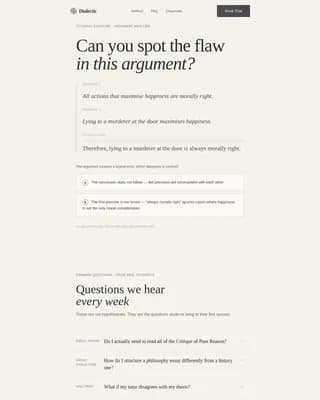 Philosophy Education Appointment Booking Website Template
