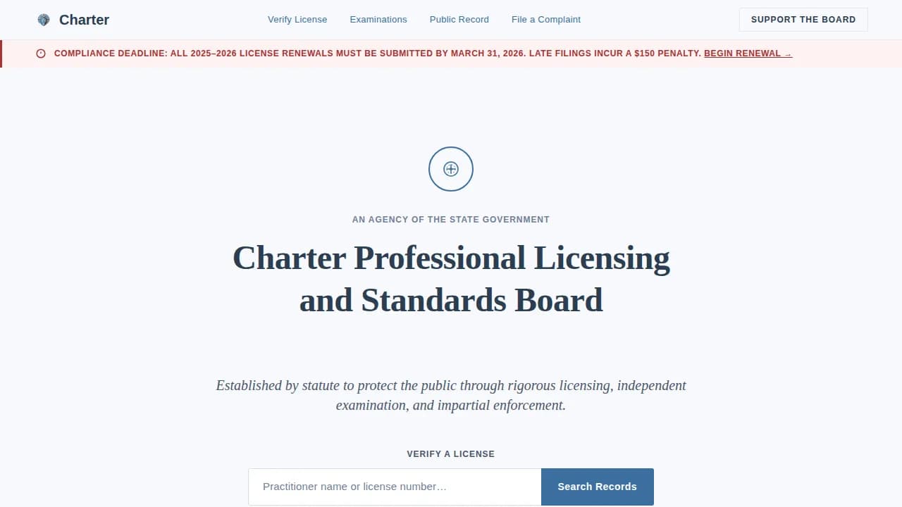 Complete Regulatory & Licensing Professional Website Template