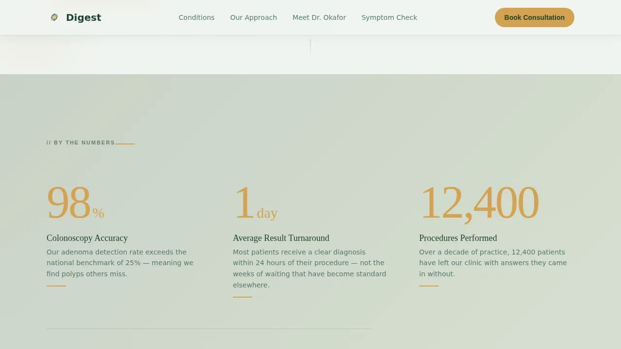 Gastroenterologist Clinic Booking Website Template