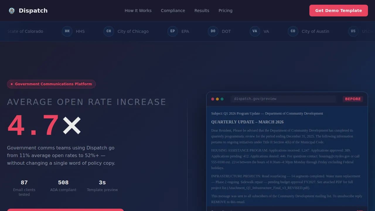 Government Digital Presence Professional Website Template