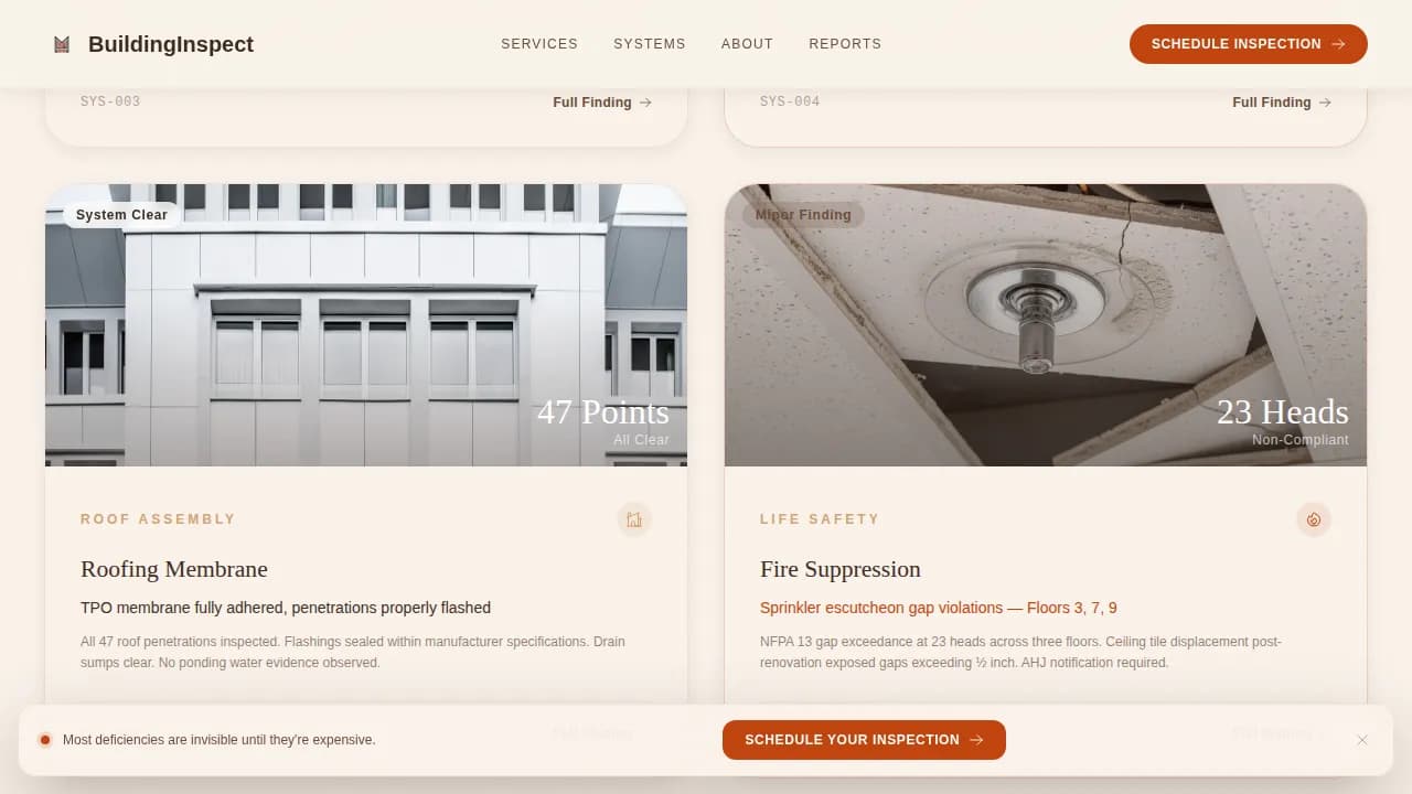 Assess — Professional Building Inspection Landing Page Template