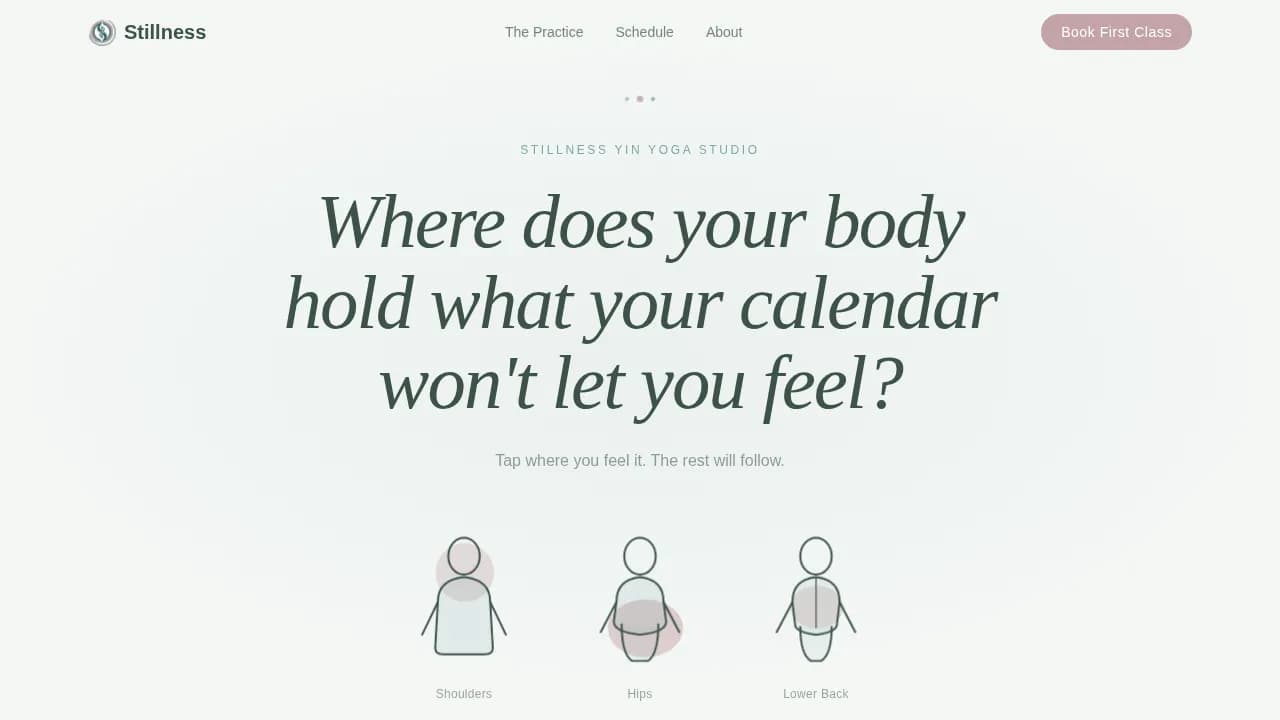 Specialist Yoga & Pilates Studio Appointment Booking Website Template
