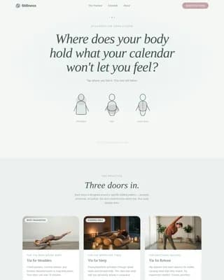 Specialist Yoga & Pilates Studio Appointment Booking Website Template