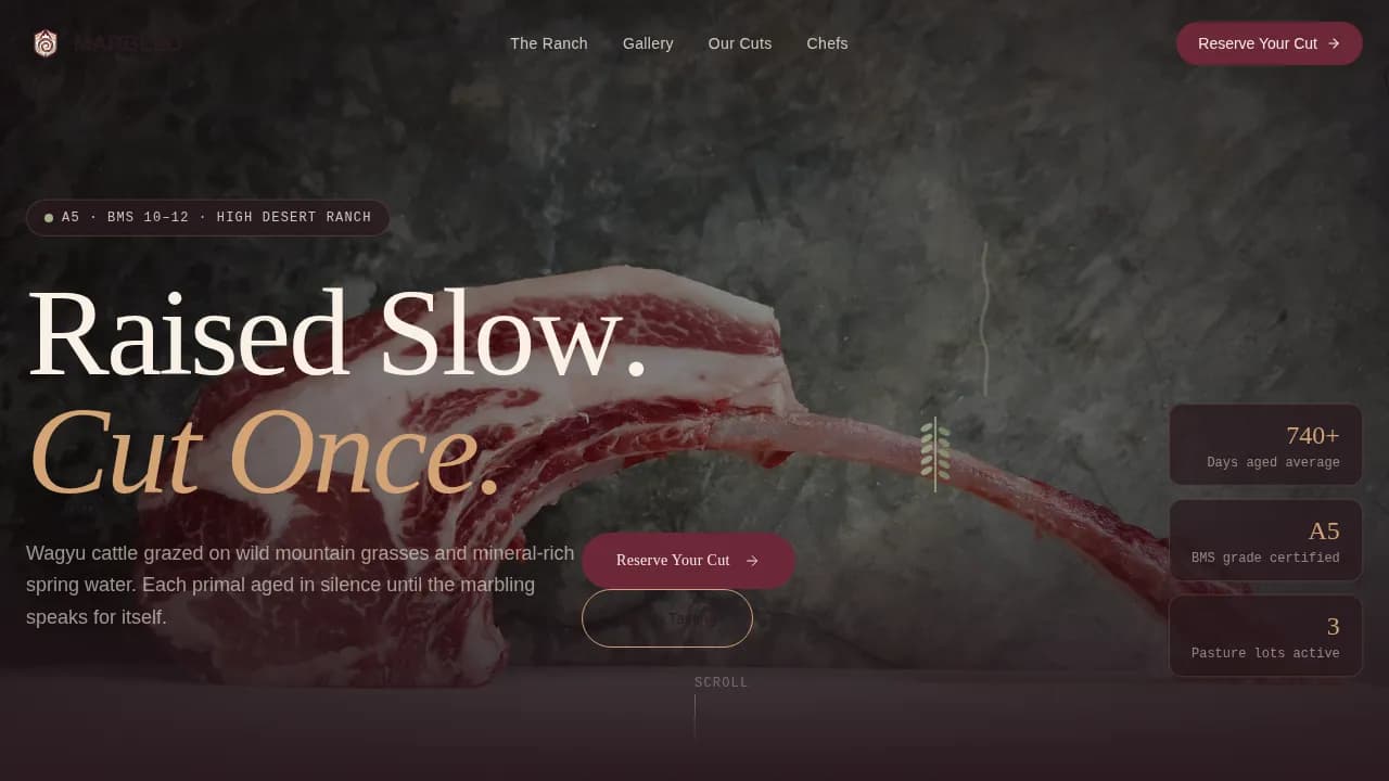 Advanced Meat & Seafood Portfolio & Case Study Website Template