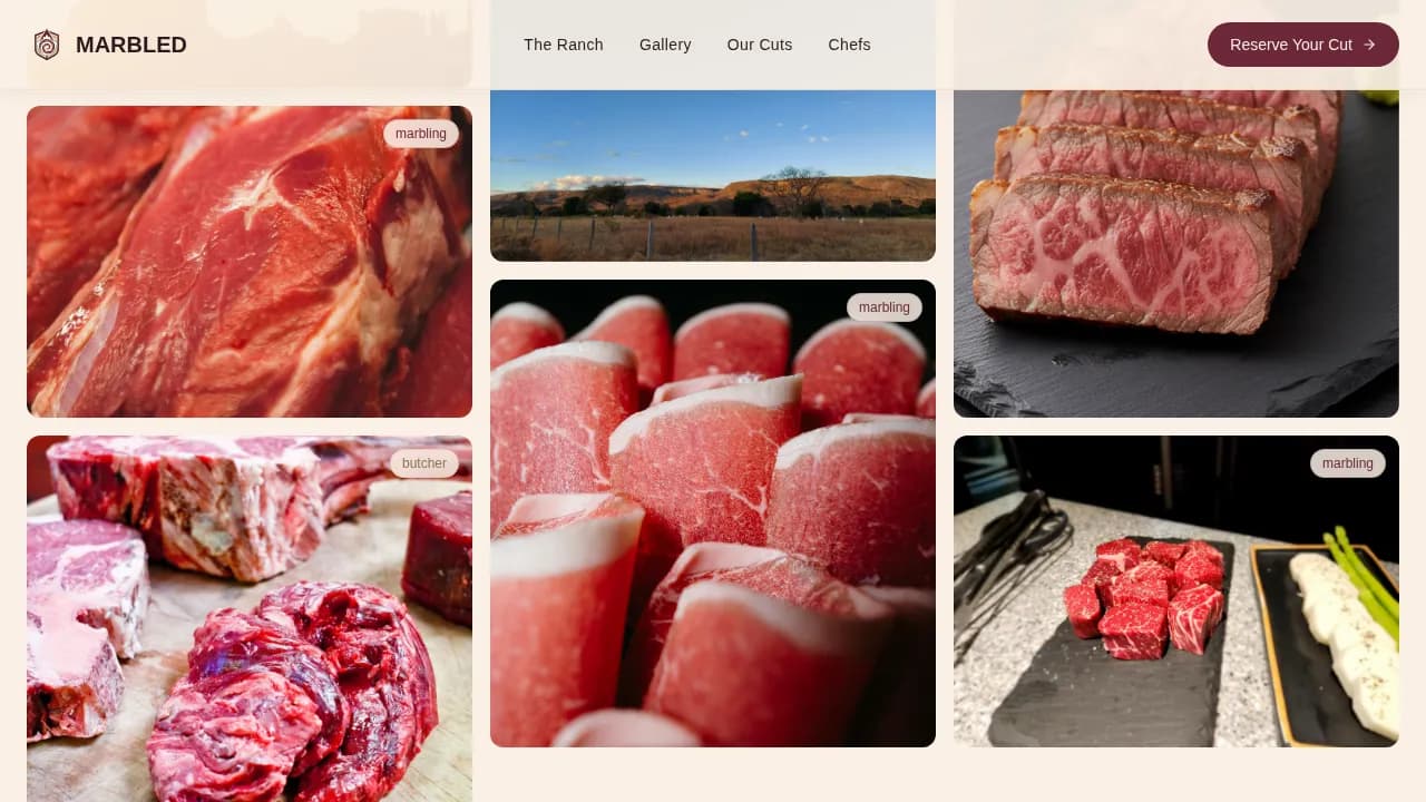 Advanced Meat & Seafood Portfolio & Case Study Website Template