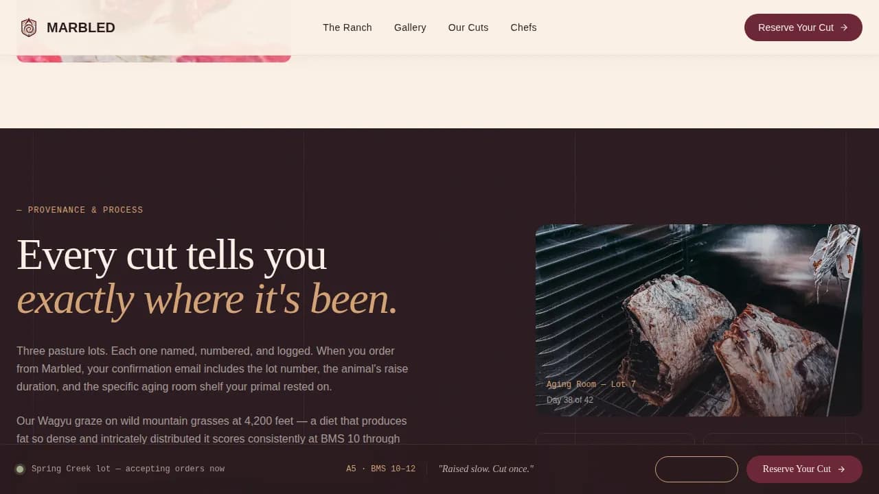 Advanced Meat & Seafood Portfolio & Case Study Website Template