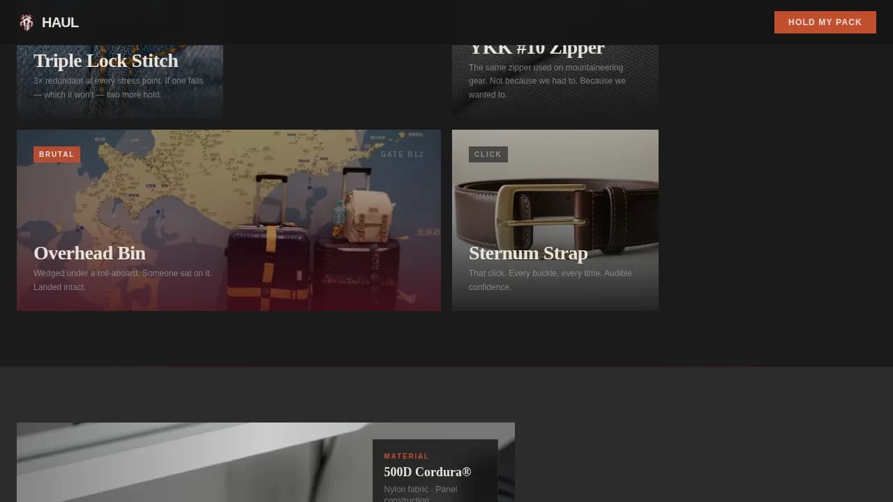 Advanced Bag & Luggage Brand Pre-Launch & Coming Soon Website Template