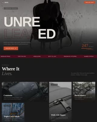 Advanced Bag & Luggage Brand Pre-Launch & Coming Soon Website Template
