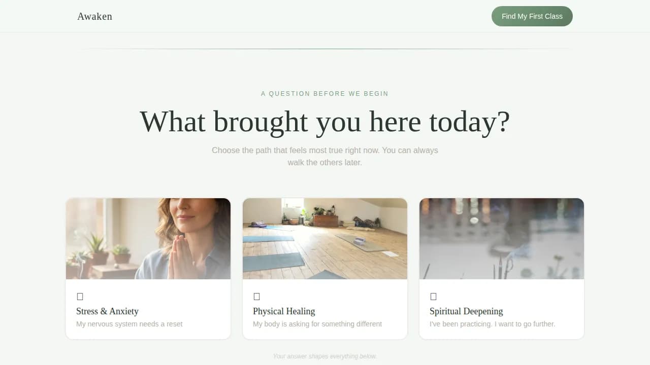Wellness Modalities Appointment Booking Website Template