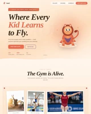 Soar — Dynamic Gymnastics Academy Landing Page Template