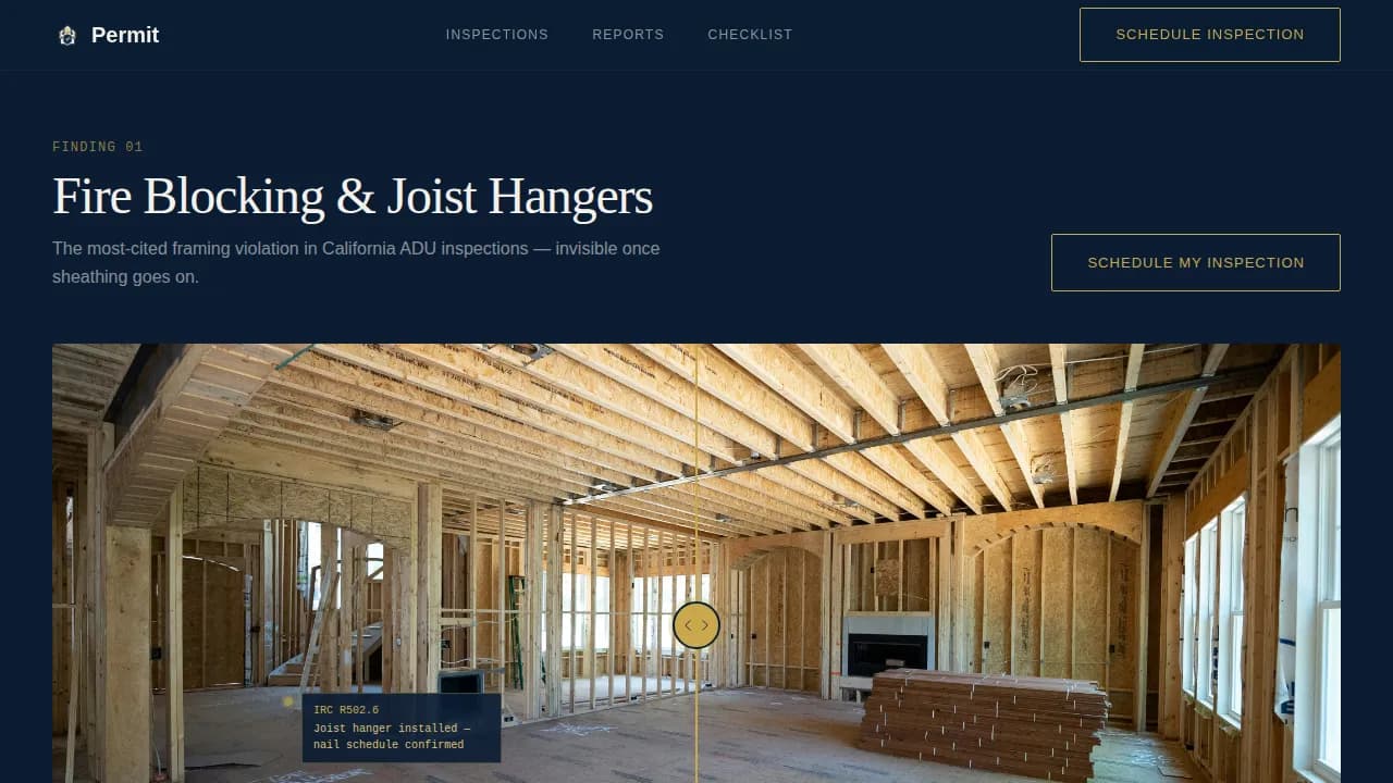 Permit - Professional ADU Inspection Landing Page Template