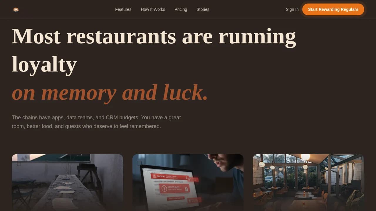 Digital Menu & Ordering Reviews & Social Proof Website Template