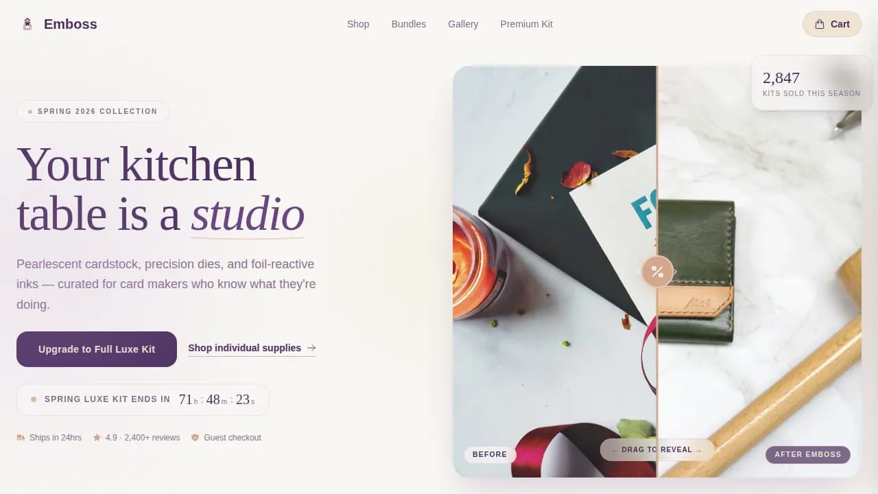 Hobby & Passion Supplies Pre-Launch & Coming Soon Website Template