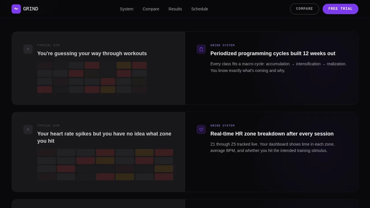 Fitness Studio Specialist Booking Website Template