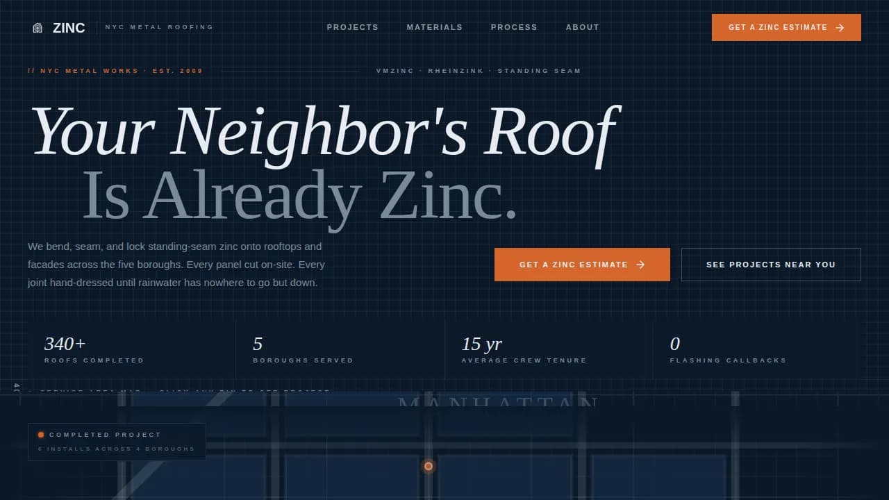 Complete Zinc Products Professional Website Template