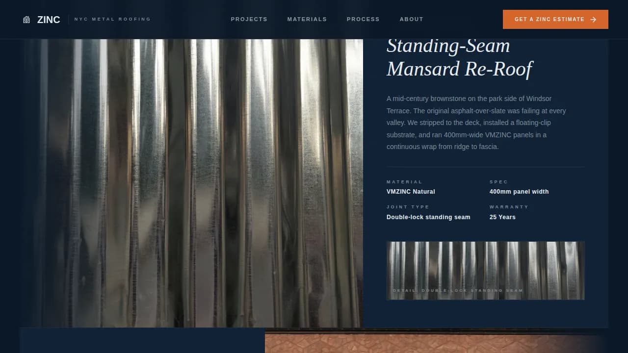 Complete Zinc Products Professional Website Template