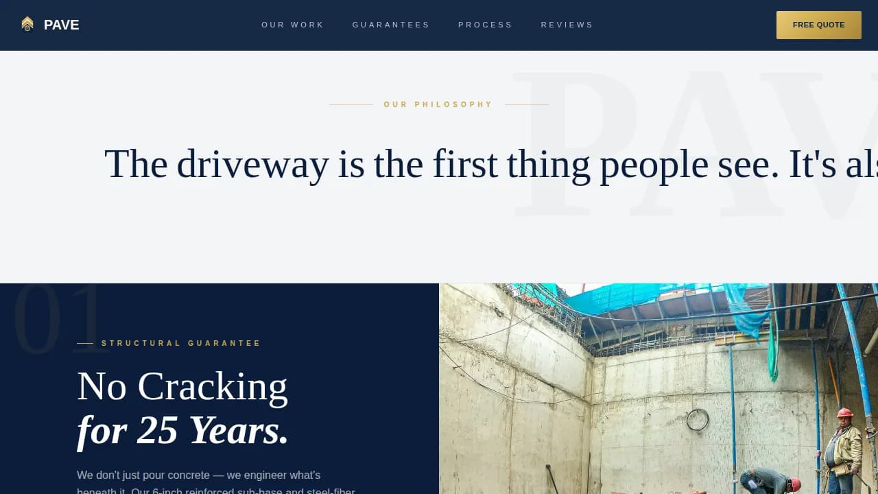 Complete Driveway Renovation Appointment Booking Website Template