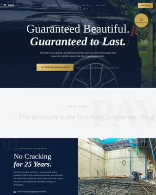 Complete Driveway Renovation Appointment Booking Website Template