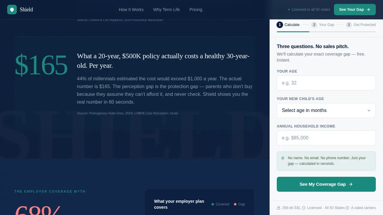Protect — Smart Insurance Family Landing Page Template