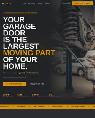 Torque — Reliable Door Repair Landing Page Template