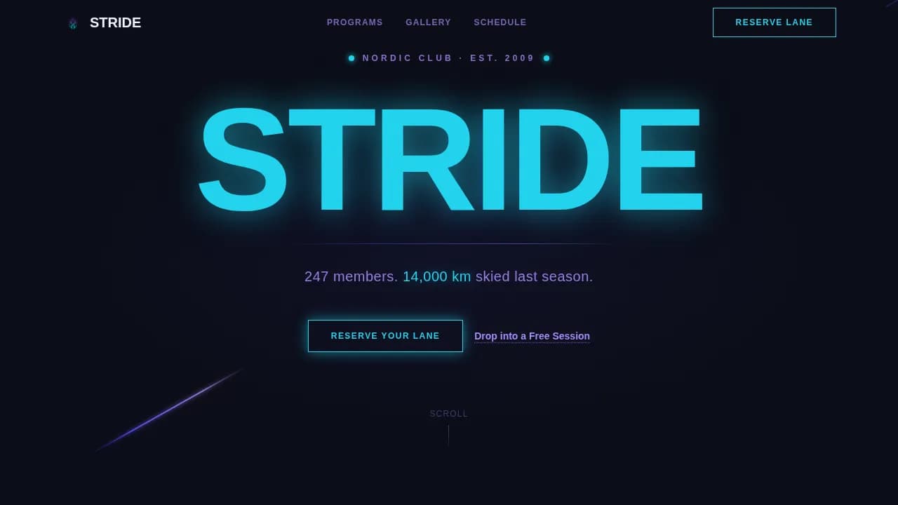 Traverse — Elite Nordic Sports Landing Page Template