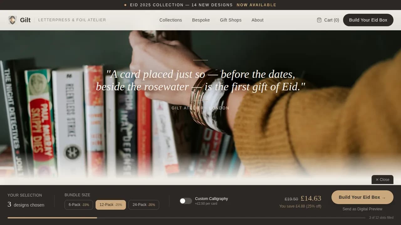 Ornate — Premium Cultural Stationery Landing Page Template