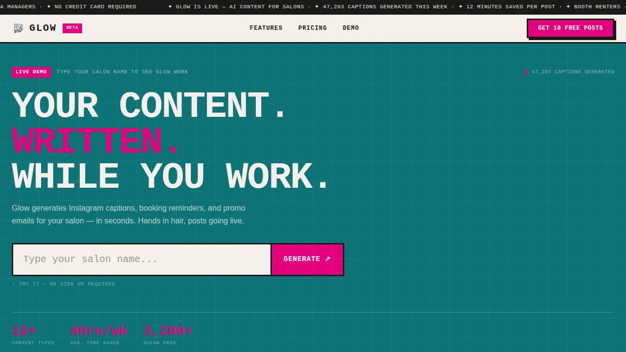 AI for Beauty & Salon Blog & Content Website Template