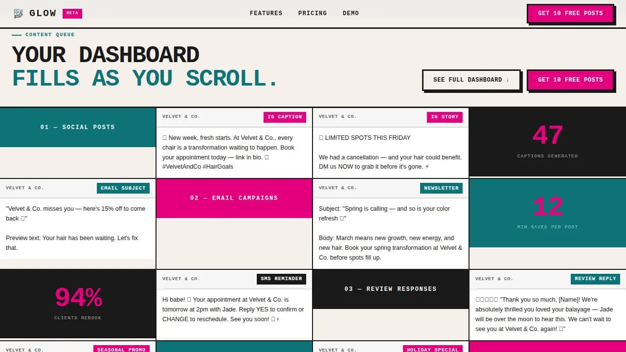 AI for Beauty & Salon Blog & Content Website Template