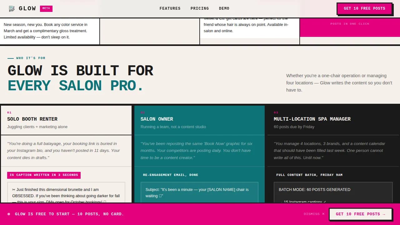 AI for Beauty & Salon Blog & Content Website Template