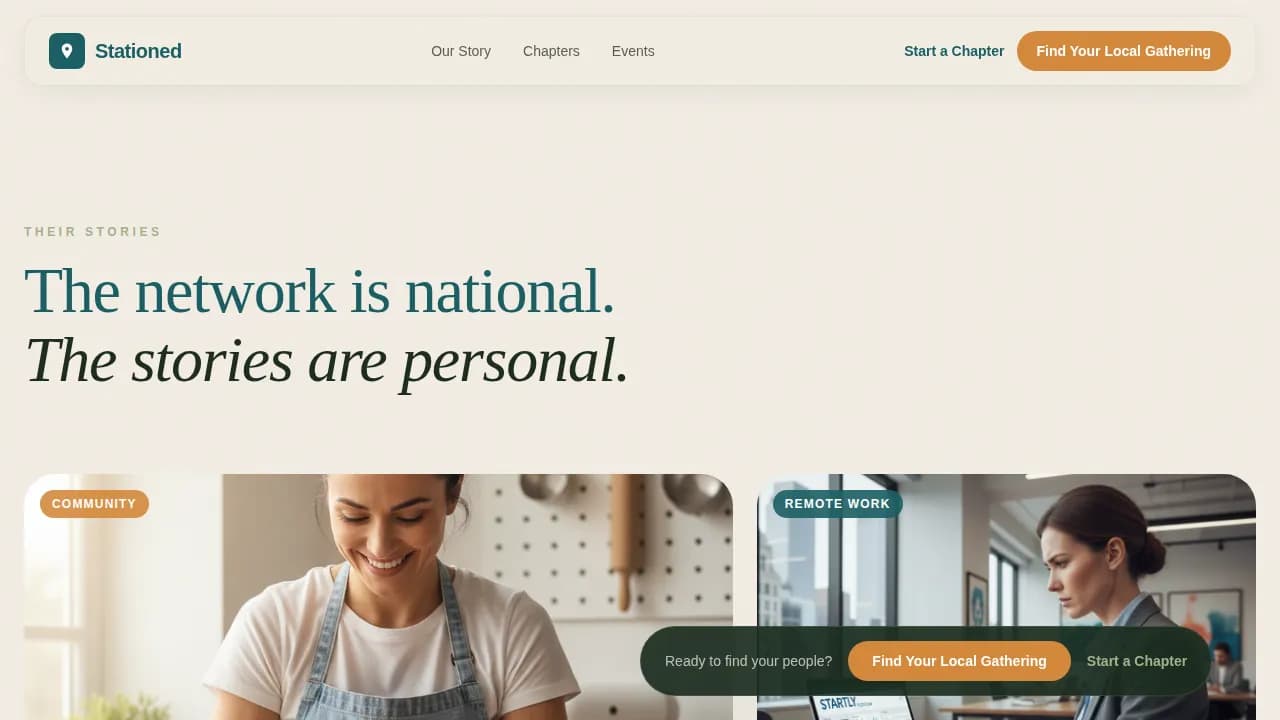 Connect — Bold Military Community Landing Page Template