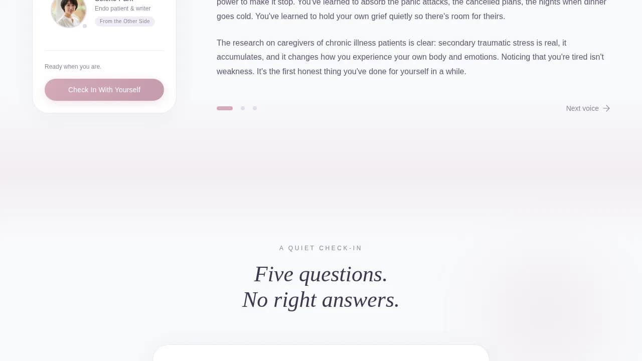 Endometriosis Care Blog Website Template
