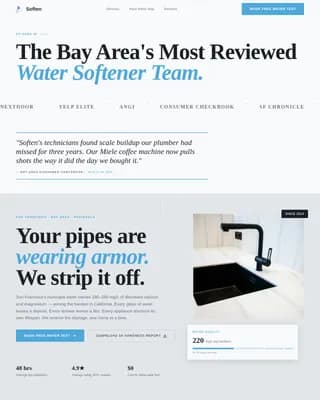 Refresh — Award-Winning Water Treatment Landing Page Template