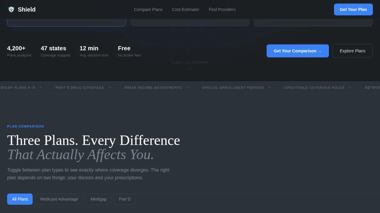 Retiree Insurance Comparison Website Template
