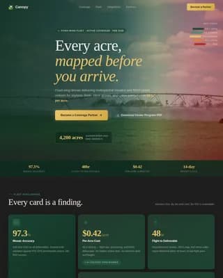 Canopy — Intelligent Agricultural Technology Landing Page Template