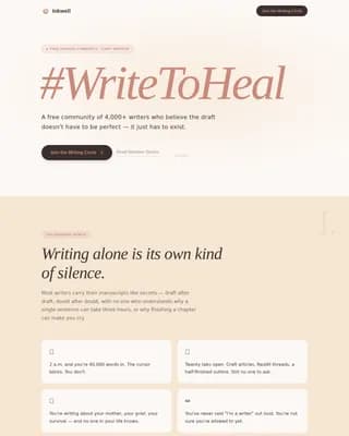 Writers & Authors Community Professional Website Template