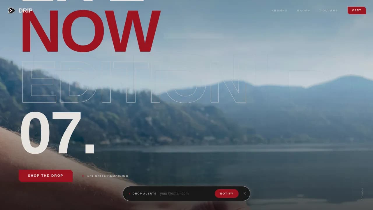 Streetwear Fashion Portfolio & Case Study Website Template
