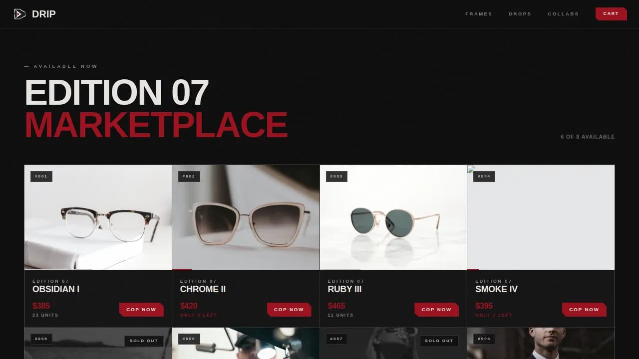 Streetwear Fashion Portfolio & Case Study Website Template