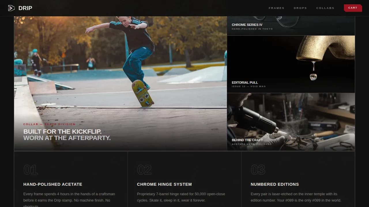 Streetwear Fashion Portfolio & Case Study Website Template